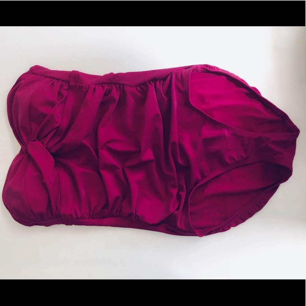 Fuchsia pink one piece swimsuit